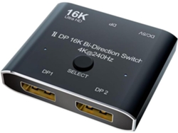 Conmutador Bidireccional Dp16k De 8k A 120 Hz Y Convertidor De 4k A 240 Hz.