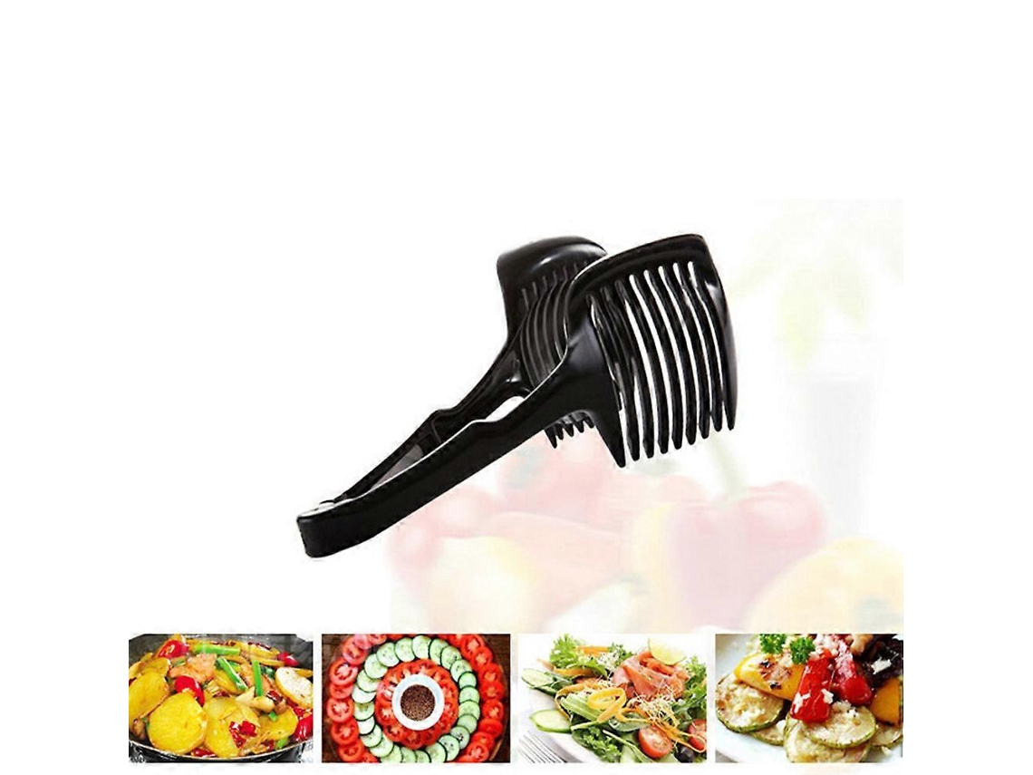 Herramienta de cocina manual multiusos para tomates, frutas y verduras, redonda, 18,5 x 8 x 3 cm, resorte de acero inoxidable ABS, 4 piezas Everley891