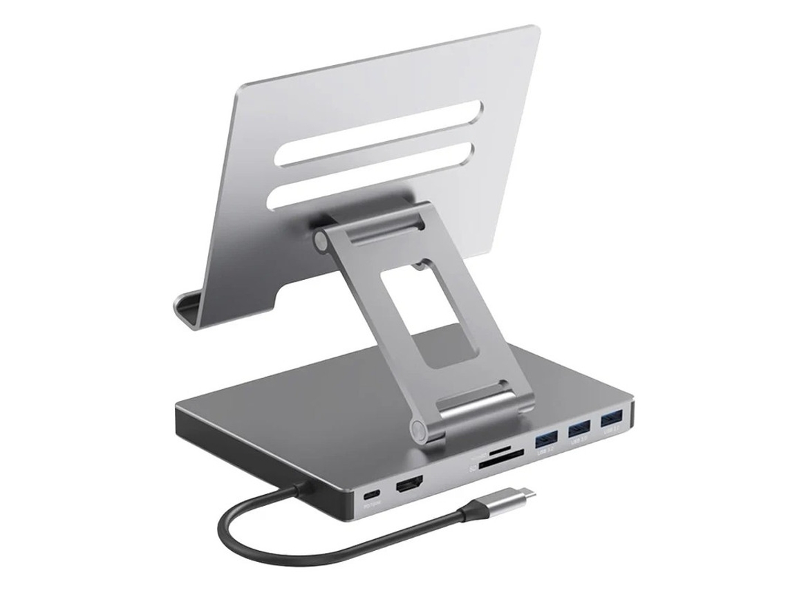 Estación de acoplamiento USB C para portátil, soporte de aleación de aluminio, compatible con Bestvite