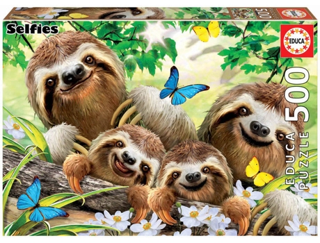 Puzzle EDUCA 500 Familia De Perezosos (Edad Mínima: 12 Años - 500 Piezas)