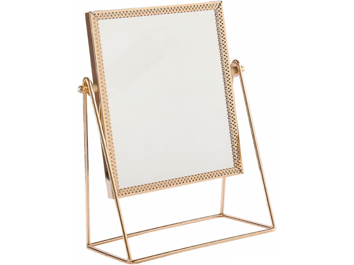 Miroir De Maquillage Carré Dentelle Ornementale Cosmétique Décoratif Para Maison Y Bureau