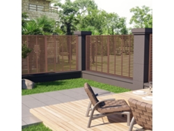 Panel de valla WPC estilo veneciano, 180 x 180 cm, marrón, DKD, decoración del hogar