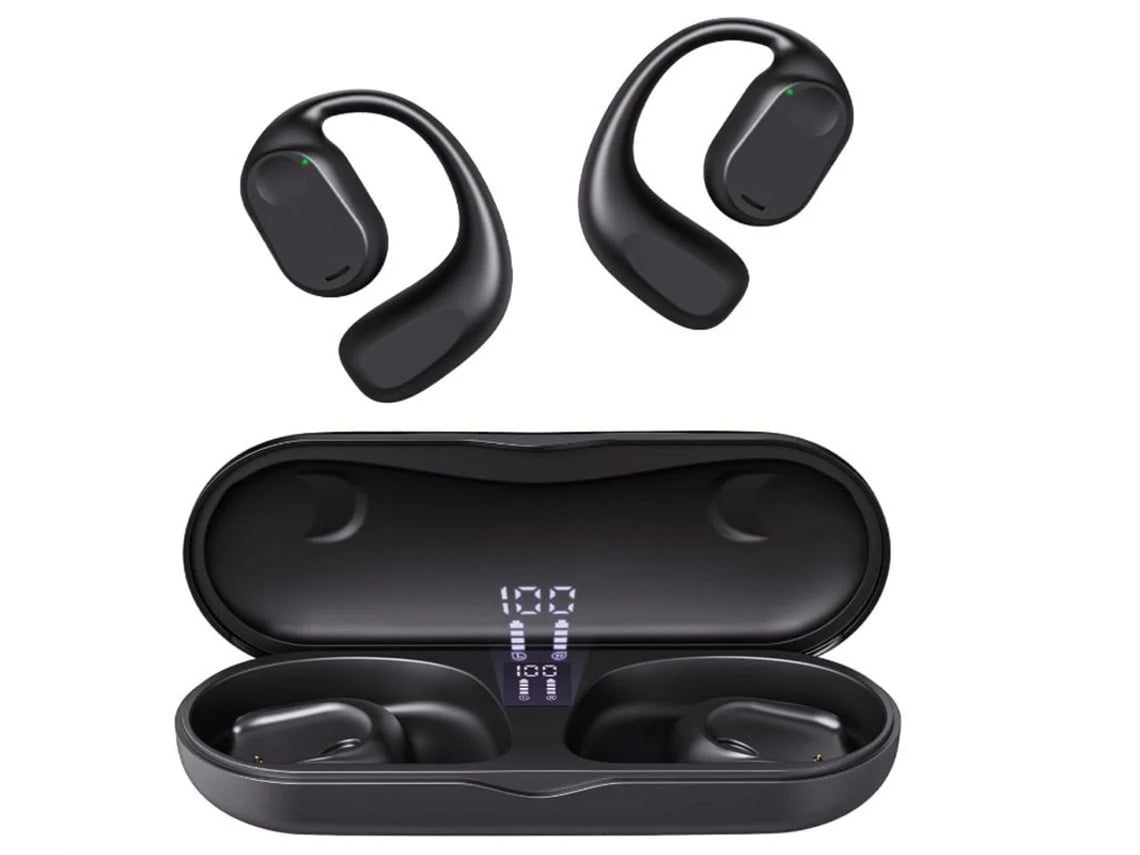 Auriculares Abertos Sem Display Digital Carregamento Yizhood Bluetooth Negro