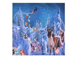Tapiz Navideño Multifuncional Para Pared, Fibra De Poliéster, 150x150cm, Fondo Decorativo Para Fotografía.
