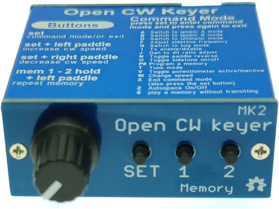 Cw-keyer Mk2 Abierto Con Estuche De Aluminio Kit Velocidad Cw Ajustable De 1 A 999 Ppm