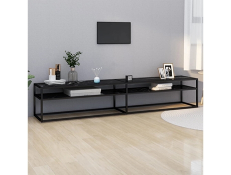 Mueble para la televisión VIDAXL Negro Cristal (220x40x40,5 cm)