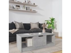 Mesa de Centro Apoyo 102X50X36 Madera Procesada Gris Cemento