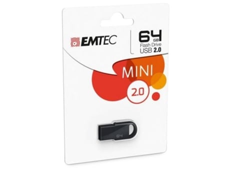 Emtec D250 Mini Memoria USB 64Gb Usb Tipo-A 2.0 Negro