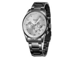 Reloj De Pulsera Analógico De Quartzo Para Hombre Megir Con Dial Redondo Y Correa Negra