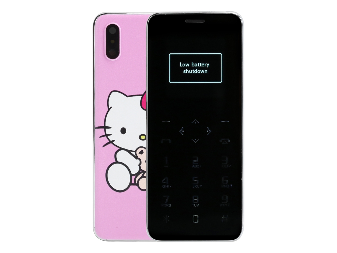 Celular Inteligente Portátil Com Controle Táctil 32mb+32mb Dual Sim Dual Standby Padrão Gato Rosa