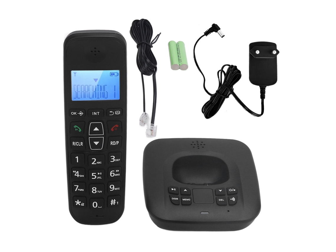 Teléfono Inalámbrico Con Contestador Automático, Identificador De Llamadas Bilingüe, Bloqueo De Llamadas, Intercomunicador Lcd, Ampliable Hasta 5 Terminales, Enchufe Europeo.