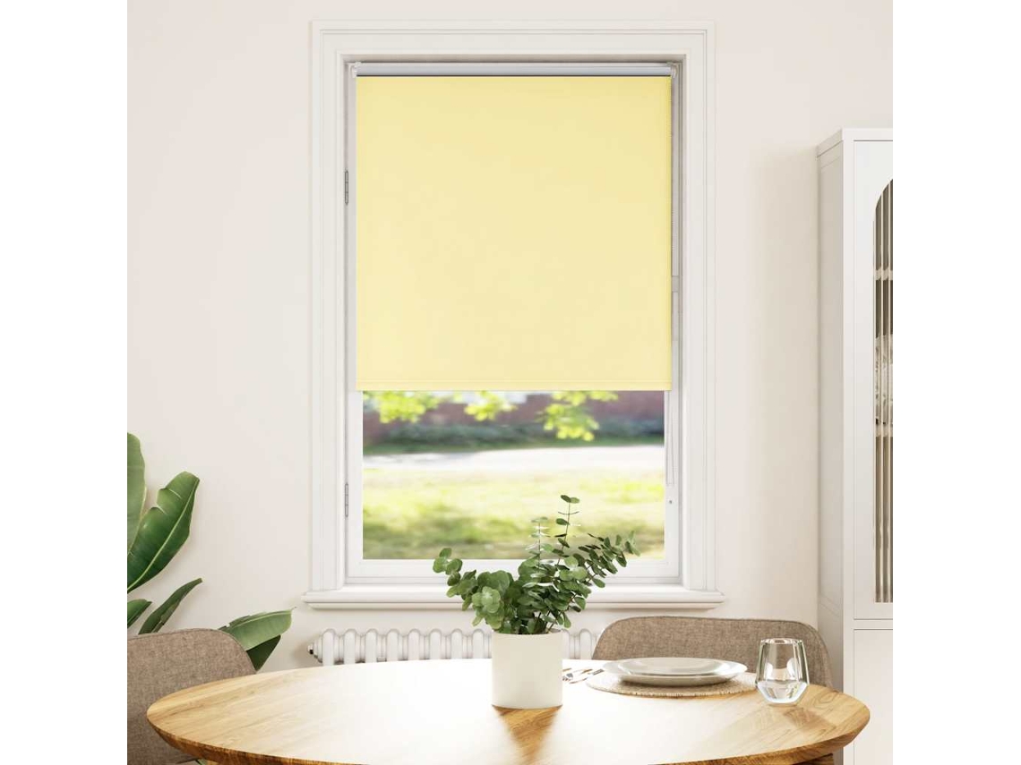 Maison Exclusive - Estor Enrollable Opaco Amarillo 80x150 Cm Tela Ancho 75,7 Cm