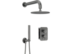 Concealed Shower Set With Mixer Box - With Overhead Shower