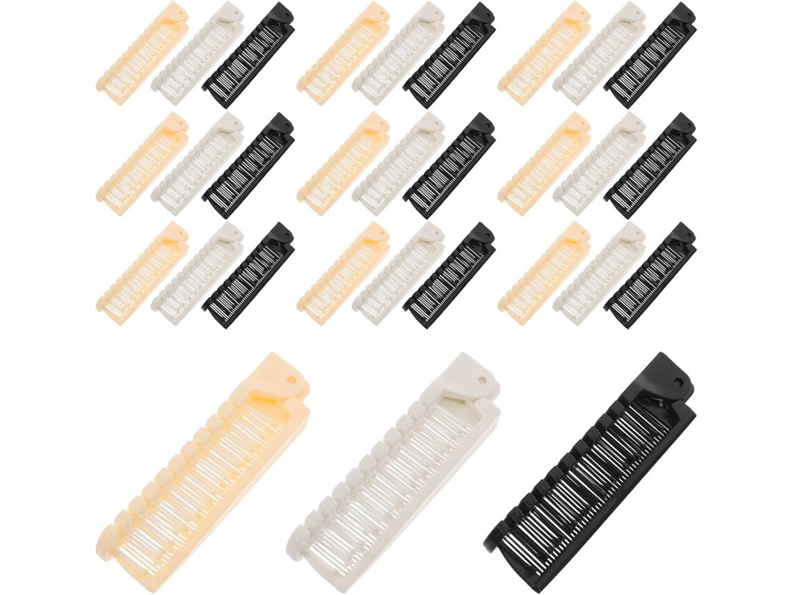 30 Pièces Peigne Pliable Antistatique Portátil Double Denture Large Y Fine Brosse Compactoe Légèr...