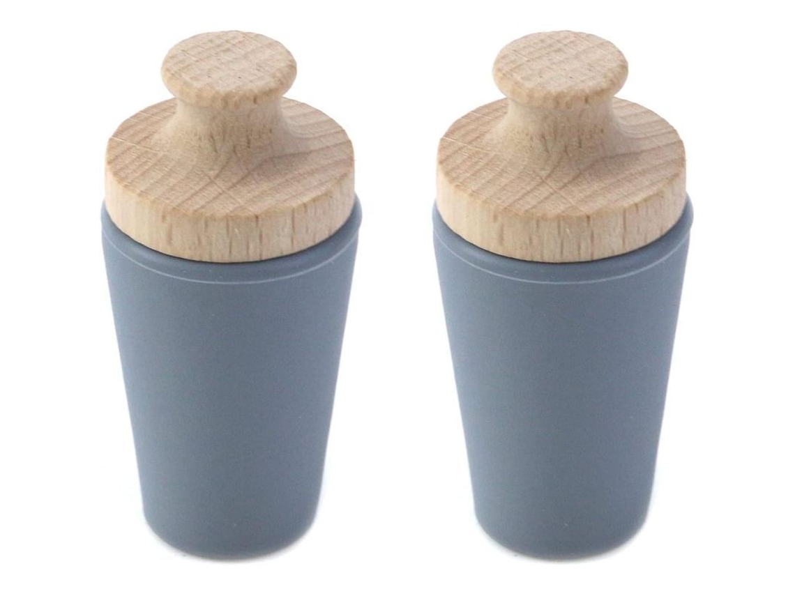 2 Unidades De Tapones De Madera Maciza, Tapones De Silicona Reutilizables Para Vinos, Cervezas Y Otras Bebidas.