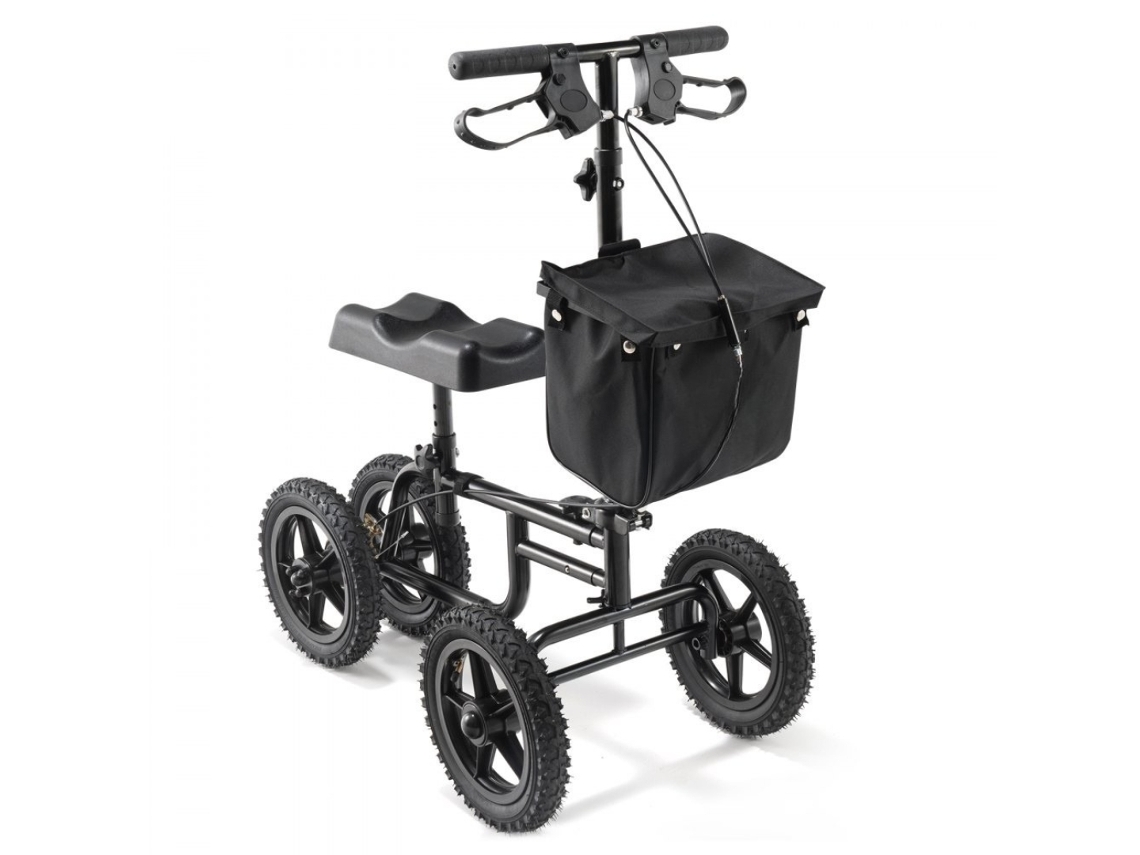 Andador plegable con soporte para rodillas, andador de rodillas ajustable y scooter ortopédico Tekmaquinas