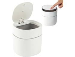 Mini Papelera De 2 Litros Con Tapa, Compacta Para Encimera Y Baño.