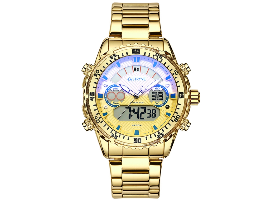 Reloj Deportivo Para Hombre (dorado), Reloj Digital Resistente Al Agua