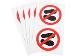 Paquete De 10 Pegatinas De Papel Con La Leyenda "prohibido El Paso", Señal De Advertencia De Seguridad Fácil De Aplicar.