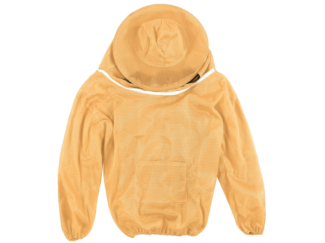 Chaqueta De Apicultura Con Velo Protector, Malla Transpirable, Naranja, Herramienta De Apicultura