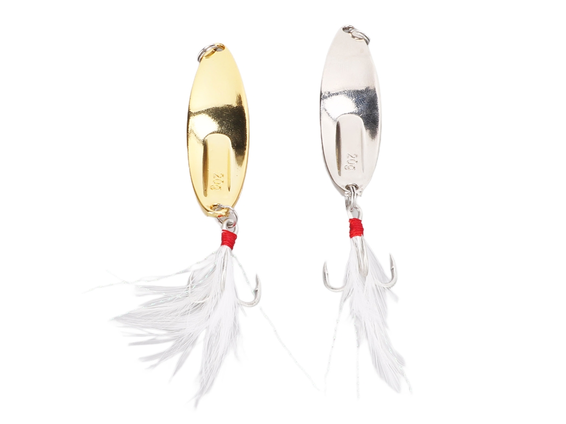 2026rebe-lures De Pesca Cuchara Forma Sanguijuela Sequin Metal Duro Spinner Baits Para Agua Dulce Salada Trucha Bass 20g