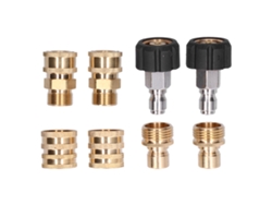 Adaptador para hidrolavadora (conector rápido de latón, juego de 8 piezas)