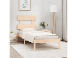 Estructura De Cama Madera Maciza De Pino 90x200 Cm