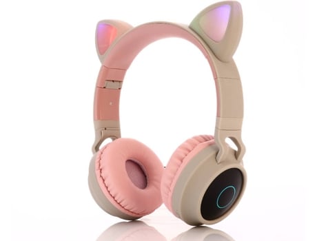 Auriculares Bluetooth GETEK BT028C (Over Ear - Micrófono - Rosa)