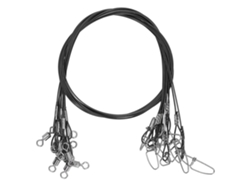 10 Bajos De Línea De Pesca Con Emerillones, Alambre De Acero Anti-mordeduras, 50 Cm, Alta Resistencia.