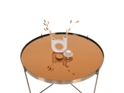 Mesa de café de acero aspecto de latón Ø 70 x 40 cm HOUSE NORDIC
