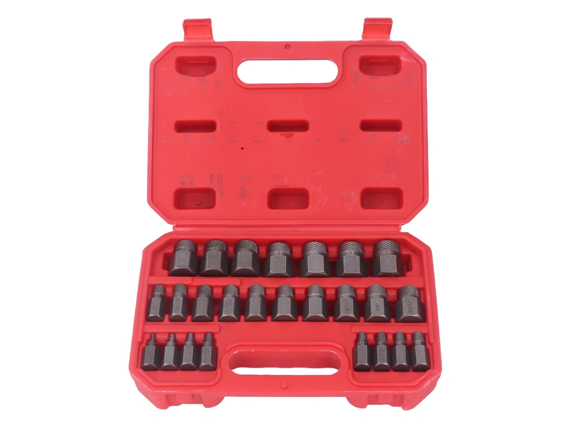 Juego De 25 Extractores De Tornillos Dañados, Acero Cromo-molibdeno, Herramientas De Extracción.