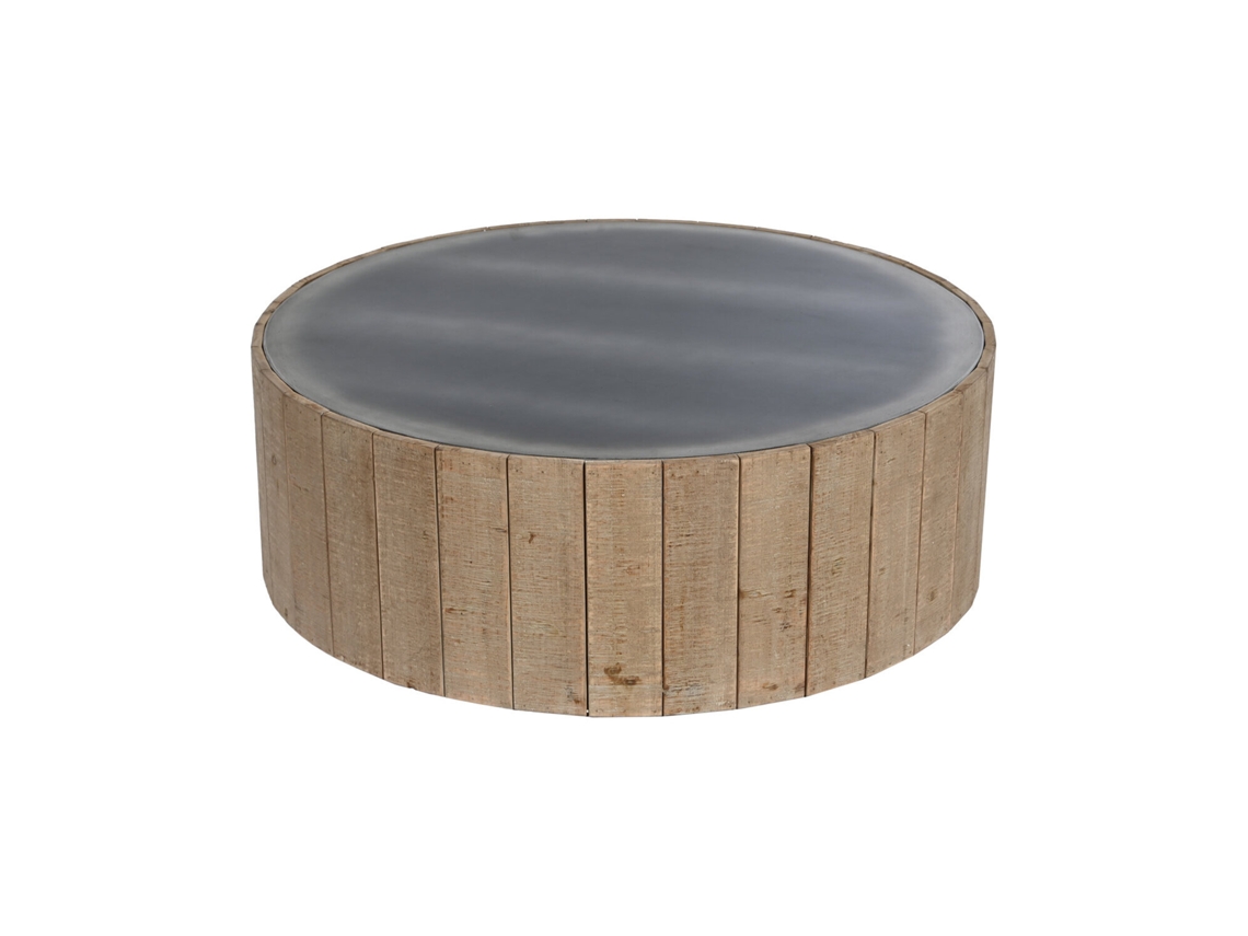Mesa Centro Abeto Mdf Natural 90x90x30cm
