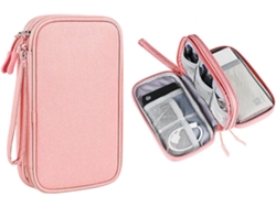 Cable Electrónico De Viaje Impermeable, Dos Capas, L CHRUI Bolsa De Almacenamiento Multifuncional Rosa Claro