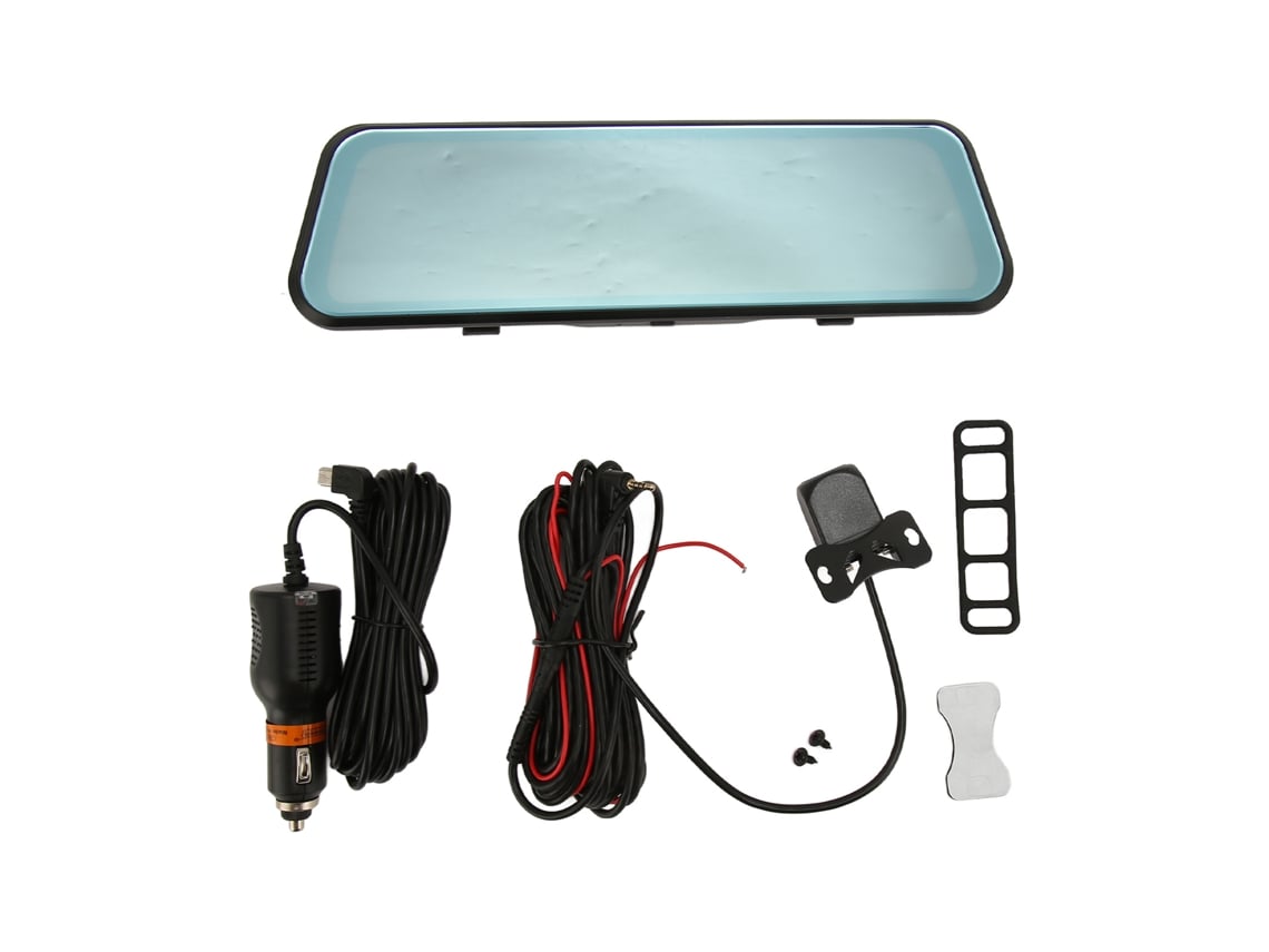 Espejo Retrovisor Con Cámara Integrada Full Hd 1080p De 9,66" Con Doble Cámara Y Asistencia De Estacionamiento.