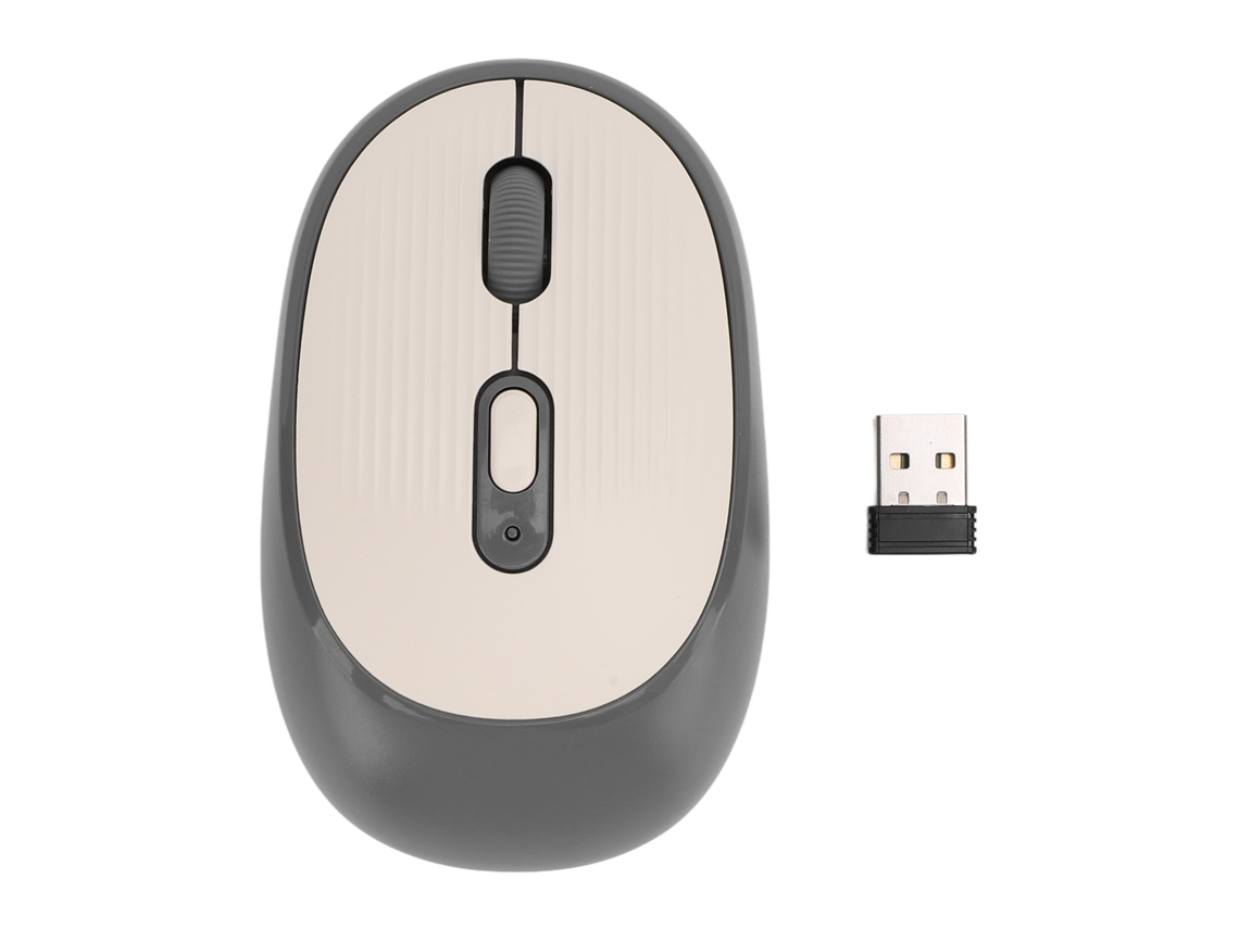 Ratón Inalámbrico Silencioso Portátil De 800-2400 Dpi, Óptico De 2,4 Ghz Con Receptor Usb Para Ordenador Portátil (gris)