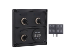 Painel de chave seletora 3 gang com led à prova d'água dc12v 24v S/MARCA