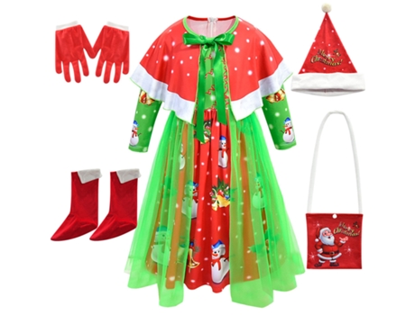 Disfraces navideños cosplay vestido infantil set 150