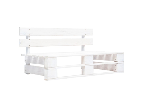 Banco de palés para jardín madera blanco MAISON EXCLUSIVE