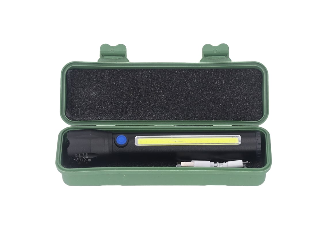 2026-linterna Led Recargable Usb Al Aire Libre, Cob Super Brillante, Zoom Telescópico, Largo Alcance, Antorcha Portátil Potente