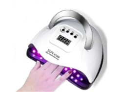 Lámpara de uñas UV LED de 180 W, 57 LED, secado rápido para gel, lámpara de curado portátil con mango y 4 ajustes de temporizador GOKOCO