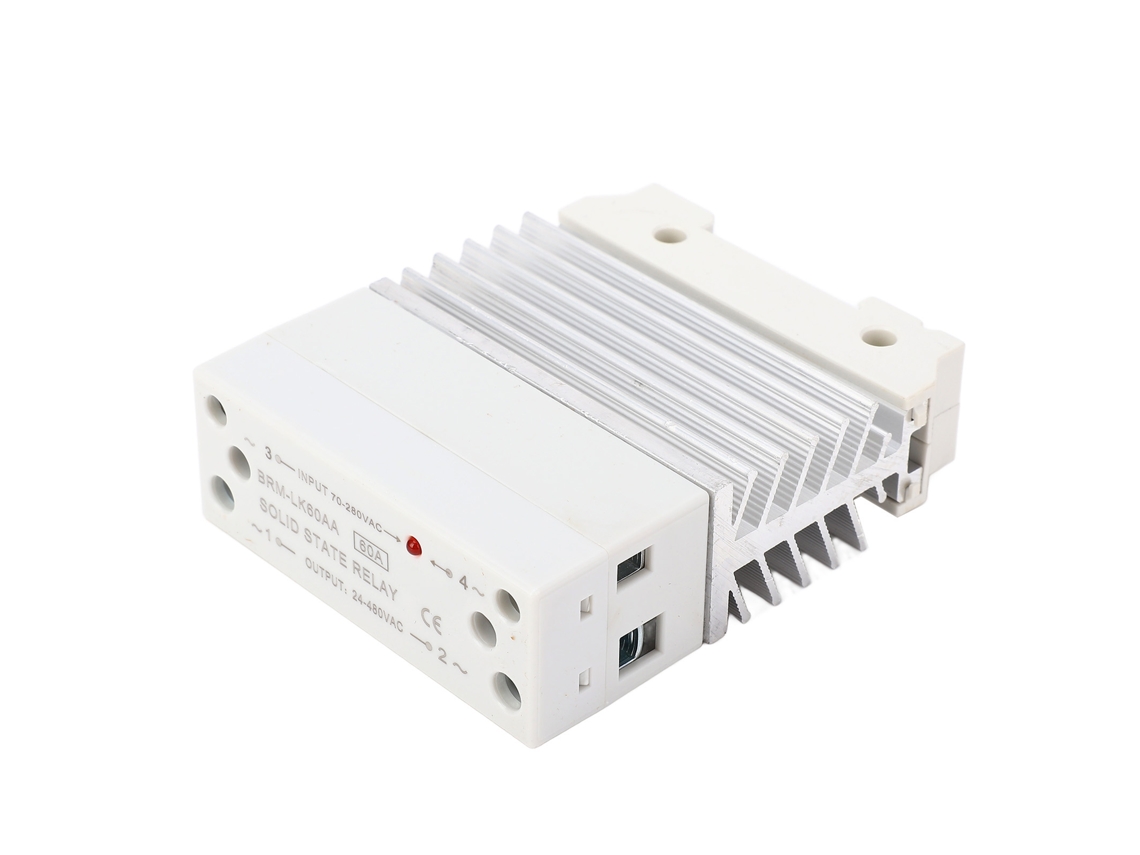 Rele Estático De Ca Para Ca Con Disipador De Calor Módulo Ssr Monofásico Montaje En Rail 70‑280vca Entrada 24‑480vca Salida