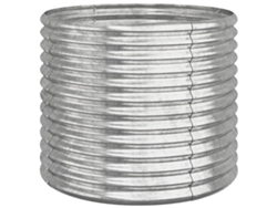 Jardinera VIDAXL Plateado Acero (80 x 68 cm)