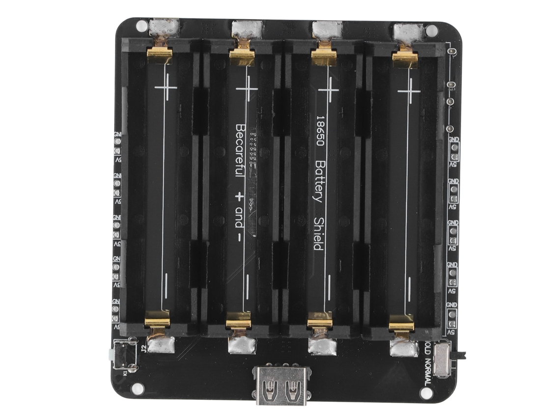 Placa De Desarrollo Con Soporte Para 4 Baterías De Litio Con Protección Contra Sobrecarga De 5 V Cc.