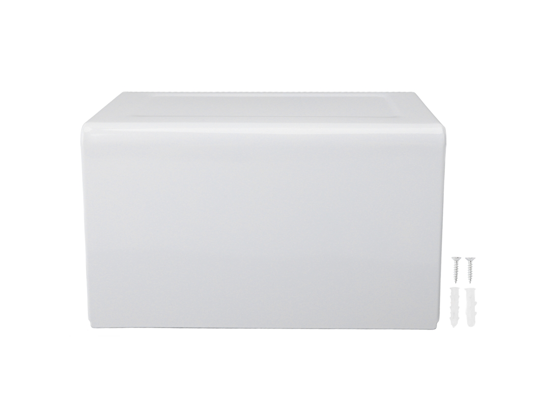 Portarrollos de papel higiénico de aluminio, para montar en la pared, color blanco