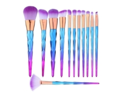 Juego de 12 brochas de maquillaje profesionales para base, rubor, azul, Gusshious Brushes