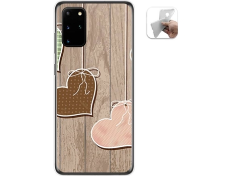 Carcasa Samsung Galaxy S20+ Plus TUMUNDOSMARTPHONE Corazones Madera Multicolor