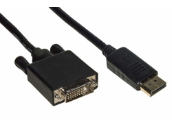 Cinta Integración Cable Lkcdpdvi30 Displayport 1.2 Macho Dvi Cable Macho Contactos Dorados Negro 3 M LINK