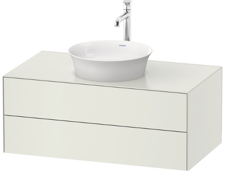 DURAVIT Tulip blanco, mueble de baño de pared, ancho 1000 x fondo 550mm, con 2 cajones, con tecnología Tip-on, WT49860