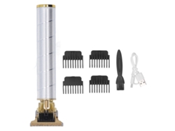 Set De Cortadora De Pelo Profesional Usb Recargable Cortapelos Eléctrico Para Hombres Diy Barbería Casa Hilo Plata
