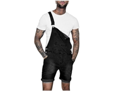 Calzoncillos Cortos Casuales De Mezclilla Para Hombre Con Bolsillo Recto En El Pecho.
